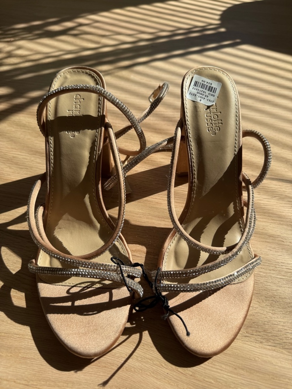 Charlotte Russe Nude Strappy Heels